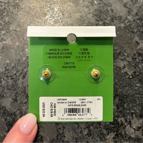 Kate Spade Small Square Studs - Picture 2 of 2